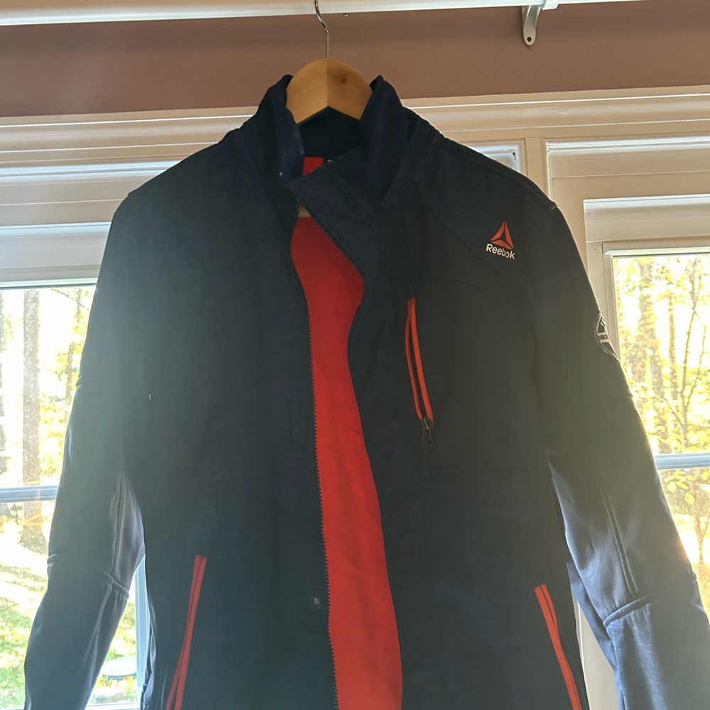 Reebok Youth Navy and Orange Performance Jacket